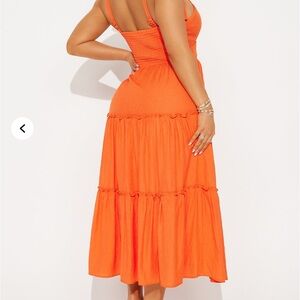 Vibrant Orange Maxi Skirt fashion nova